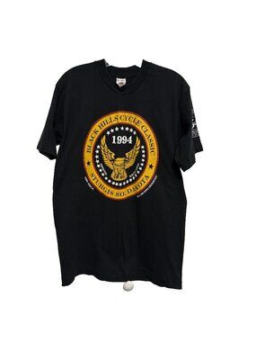 VTG 1994 Black Hills Classic Sturgis SD Eagle Single Stitch T-Shirt M Biker USA